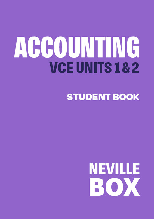 Accounting, VCE Units 1&2 7e Student Book + Digital (New 7th edition revised to align with 2025 Study Design)