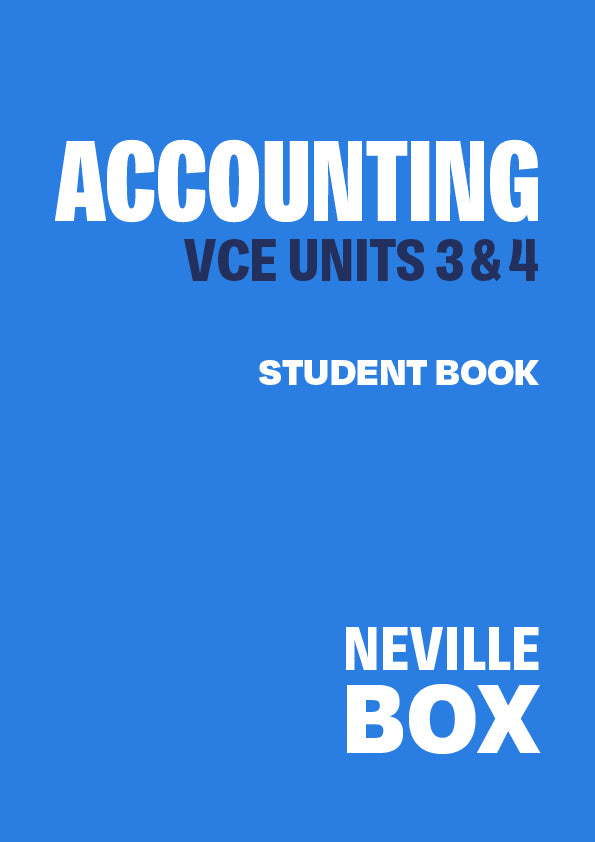 Accounting, VCE Units 3&4 7e Student Book + Digital (New 7th edition revised to align with 2025 Study Design)