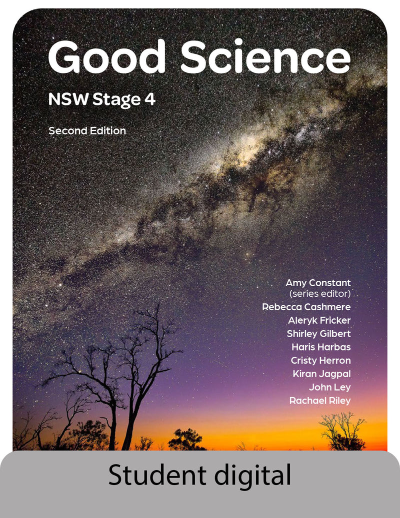 Good Science NSW Stage 4 2e Student Digital Access Code (for the new NSW 7-10 Science syllabus)